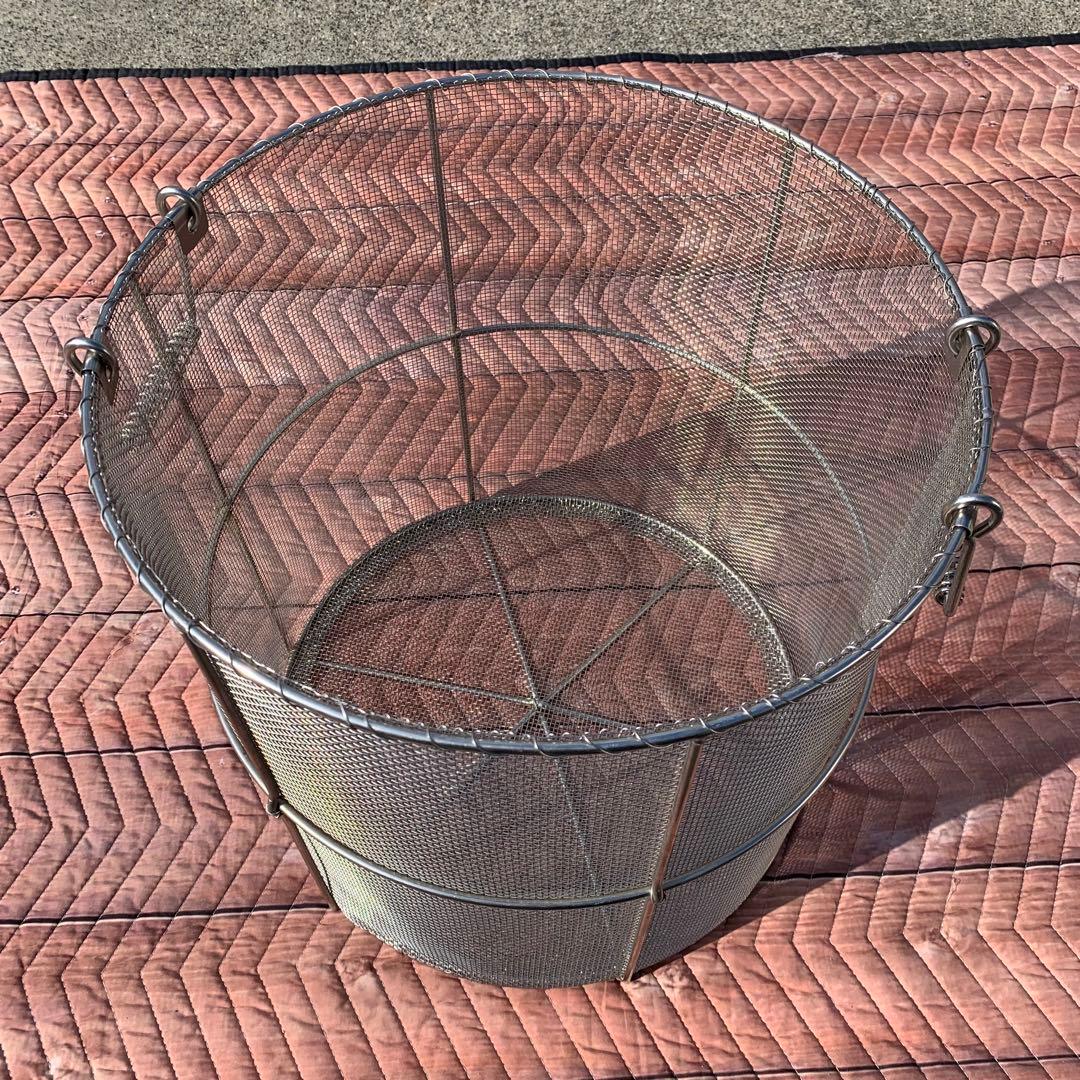 寸胴用　直径395mm スープ取りザル　カゴ　ステンレス製