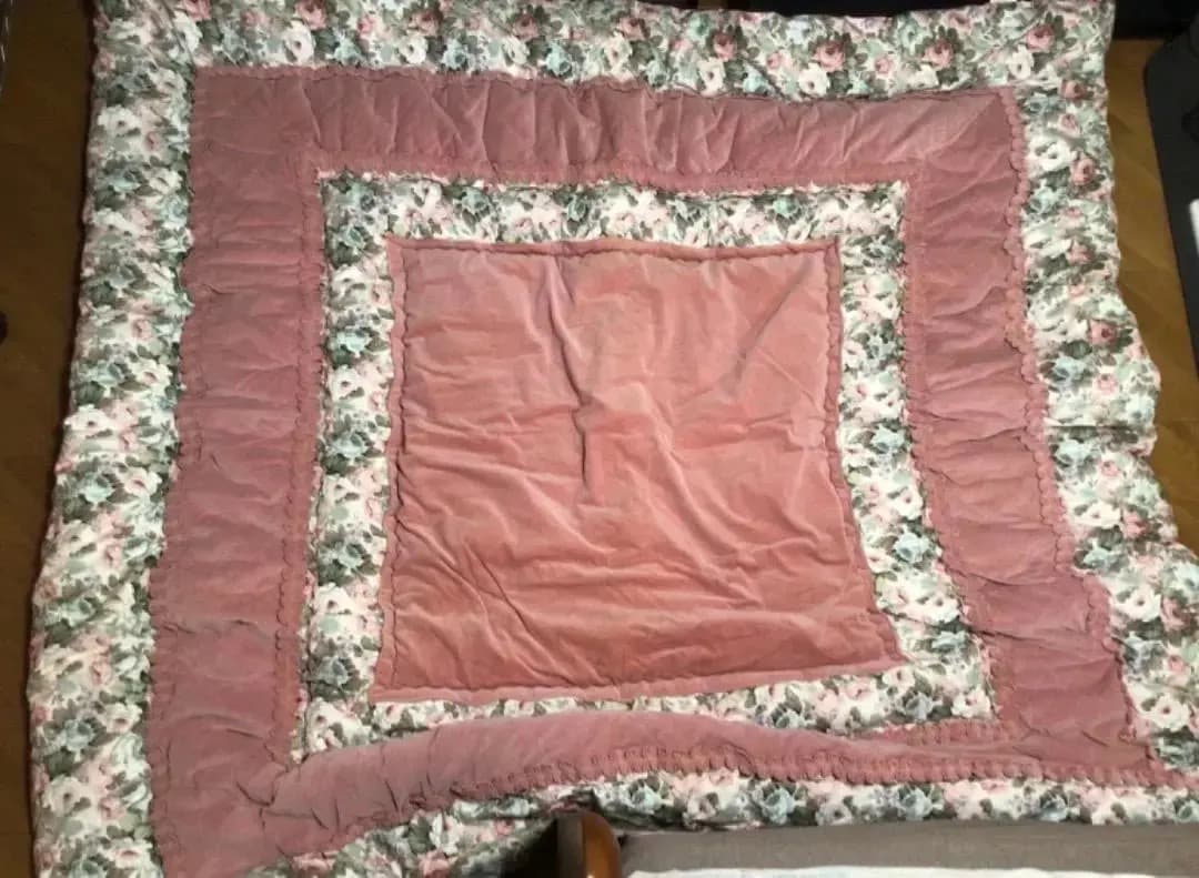 西川　こたつ布団　レンシ　正方形　アンティーク