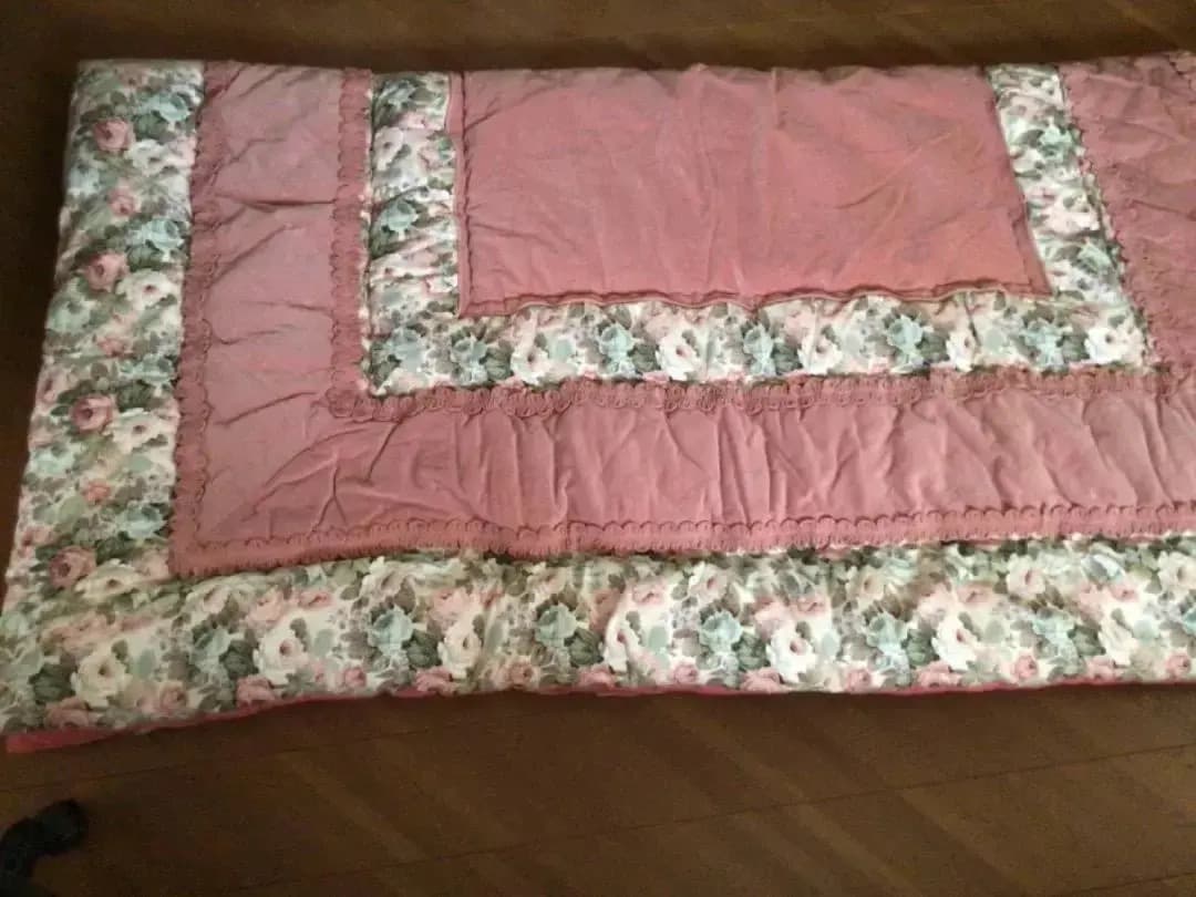 西川　こたつ布団　レンシ　正方形　アンティーク