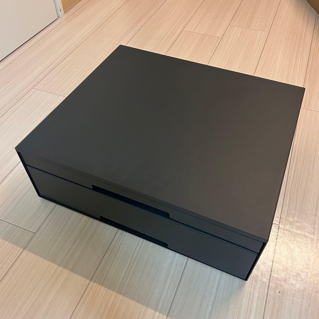 【お買い得】山崎実業　tower レンジ台　レンジ下収納　ブラック