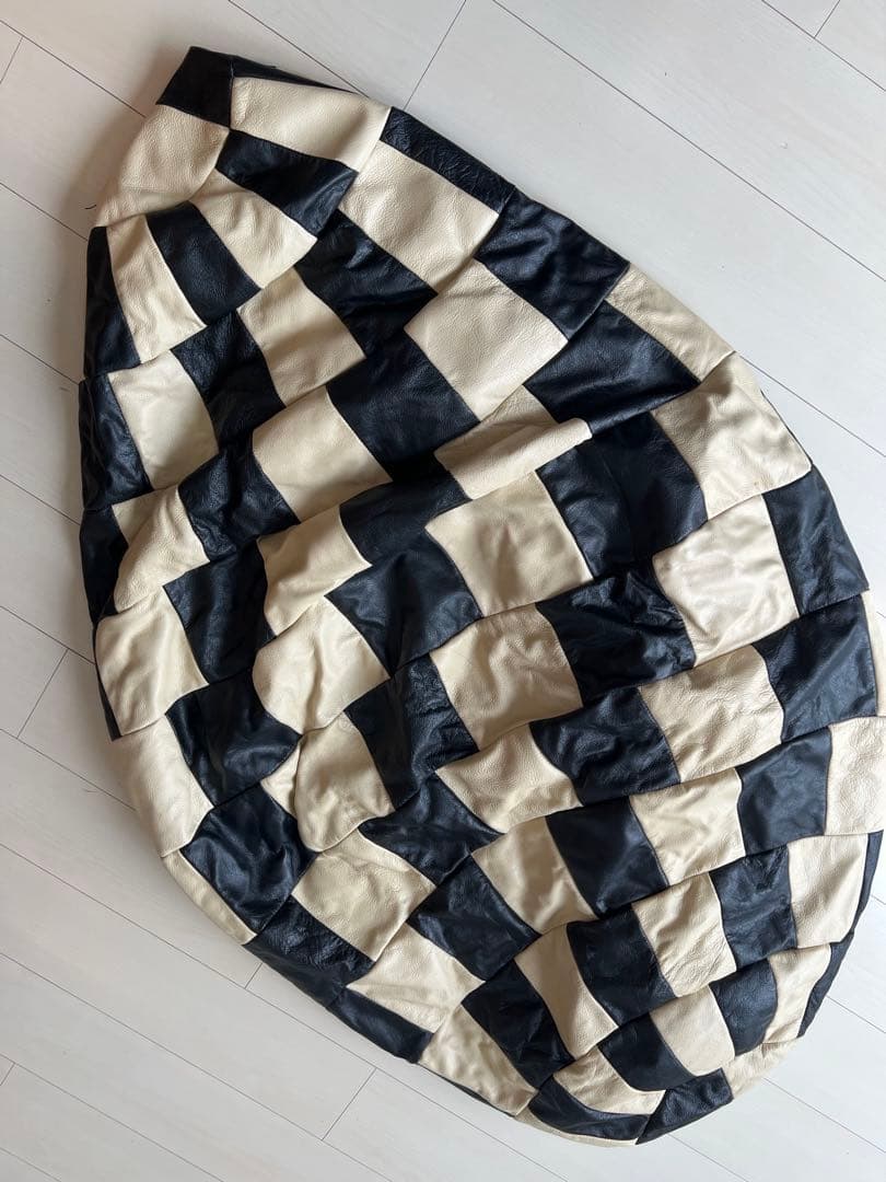 【値下げ】ビーズソファ　1人掛け　革製