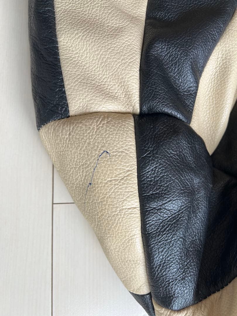 【値下げ】ビーズソファ　1人掛け　革製