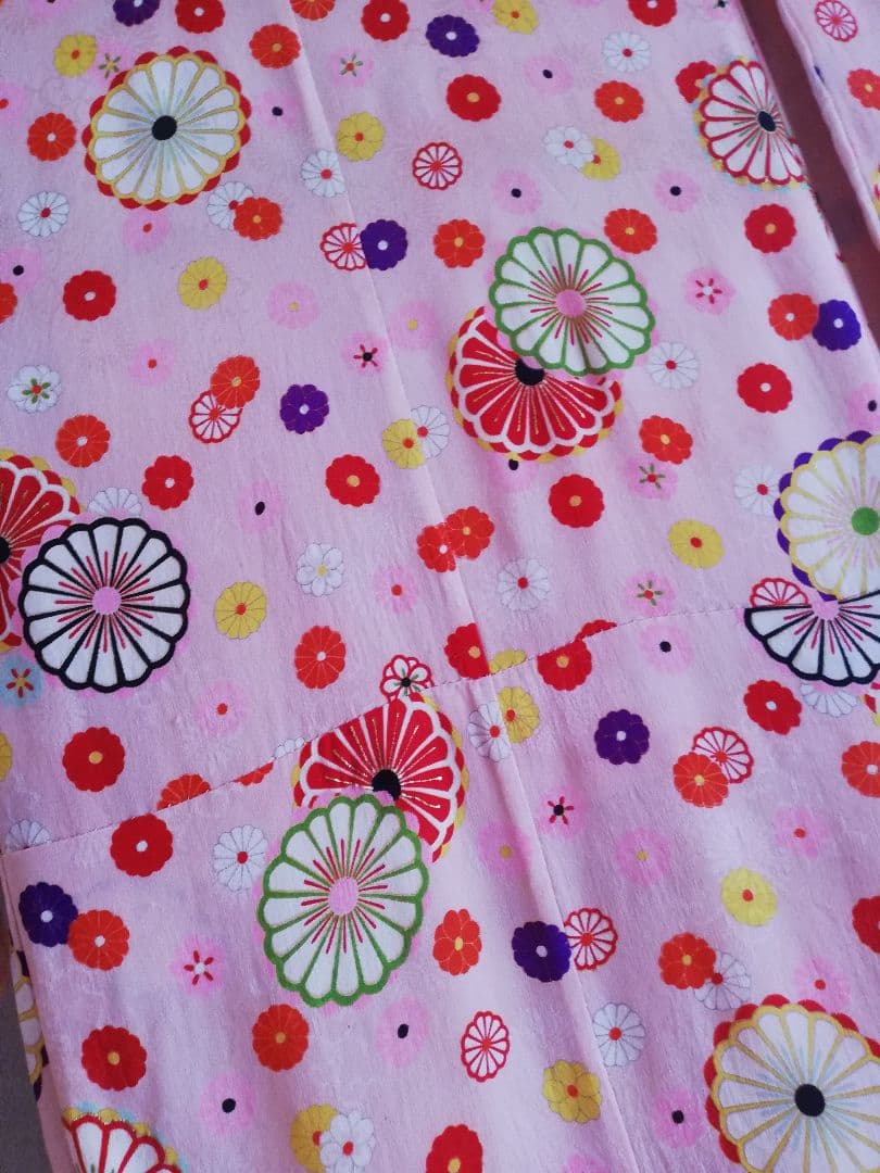 追❹　七五三　正絹　女の子　アンティーク　着物　お花づくし　レトロ　大正浪漫