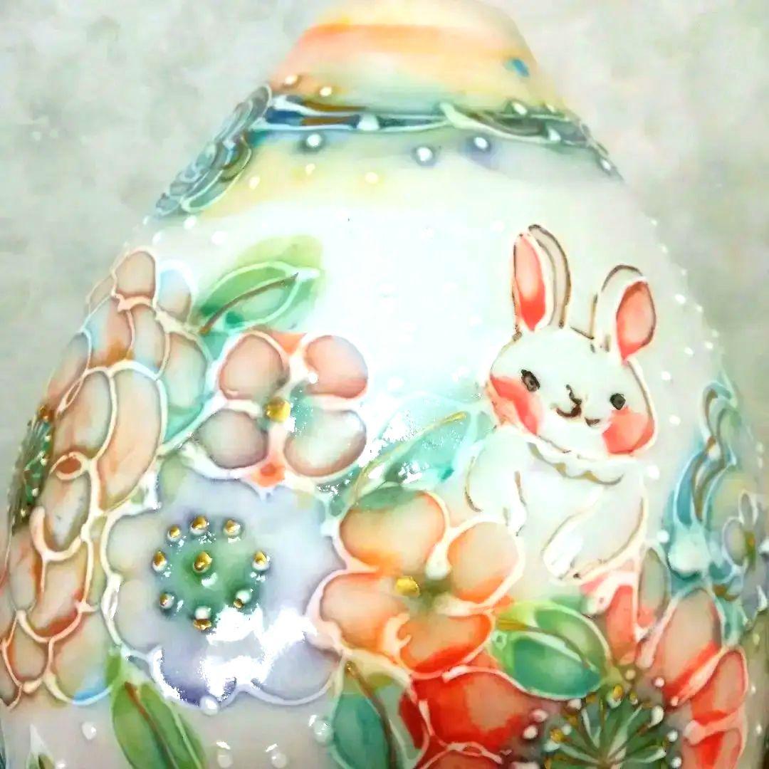 花瓶　作家　内藤加奈子　可愛い　美品　イヌ　ウサギ　陶器　花器
