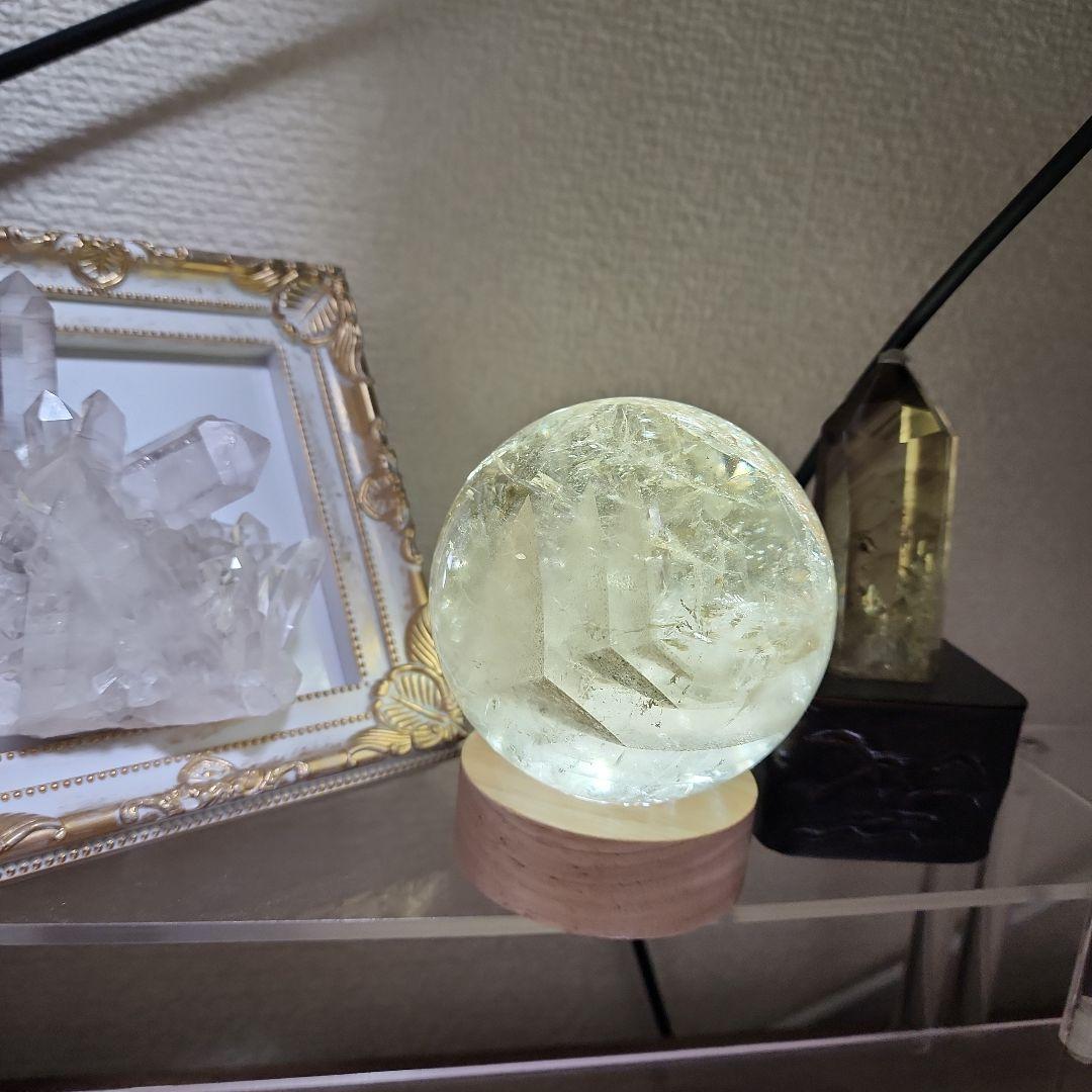 スモーキーシトリンスフィア千層入 虹入り - メルカリ