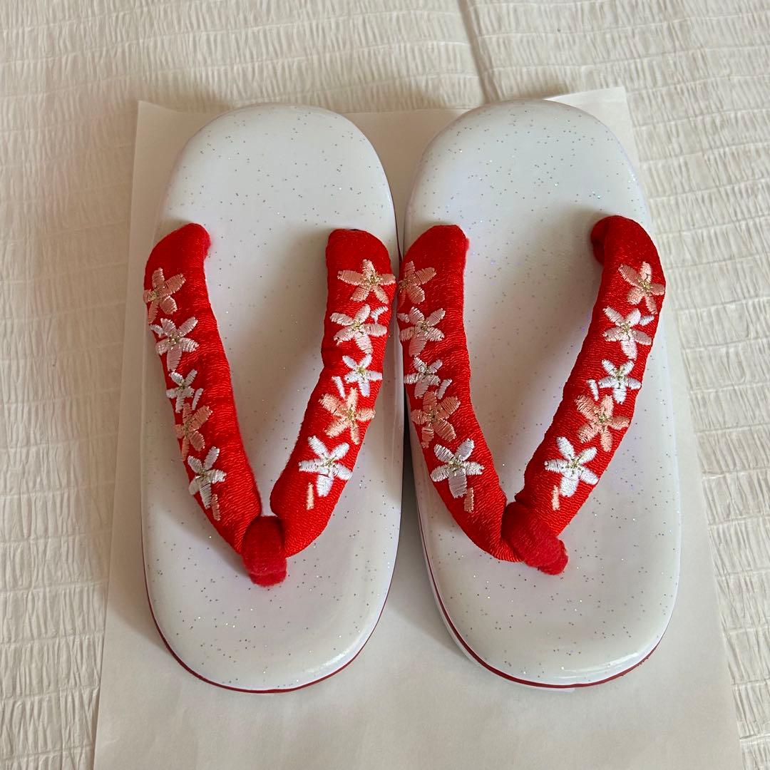 七五三 3歳 フルセット 着物 753 絹 被布 ピンク 三歳 赤 草履