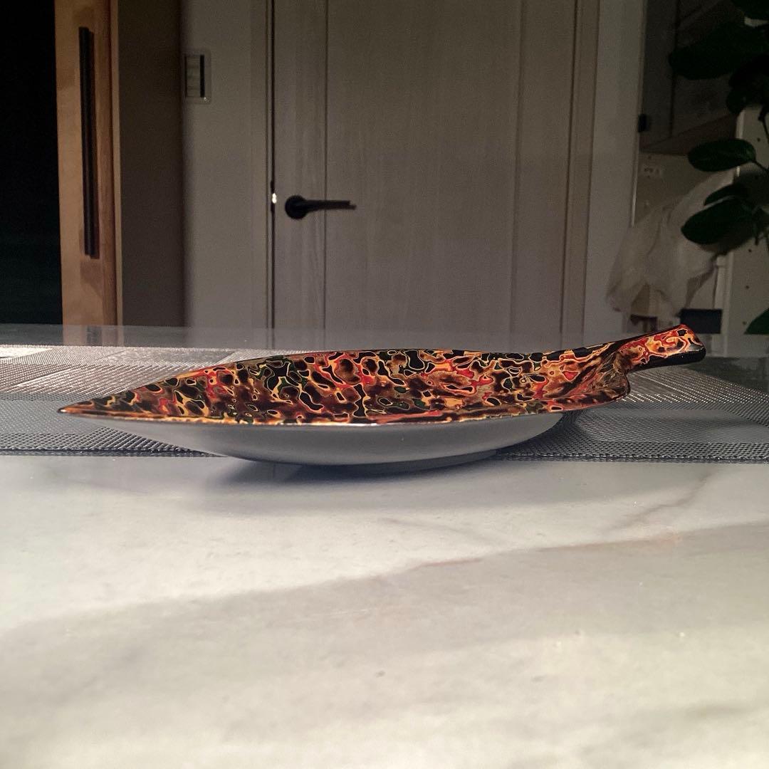 津軽塗　銘々皿　葉っぱ　5枚