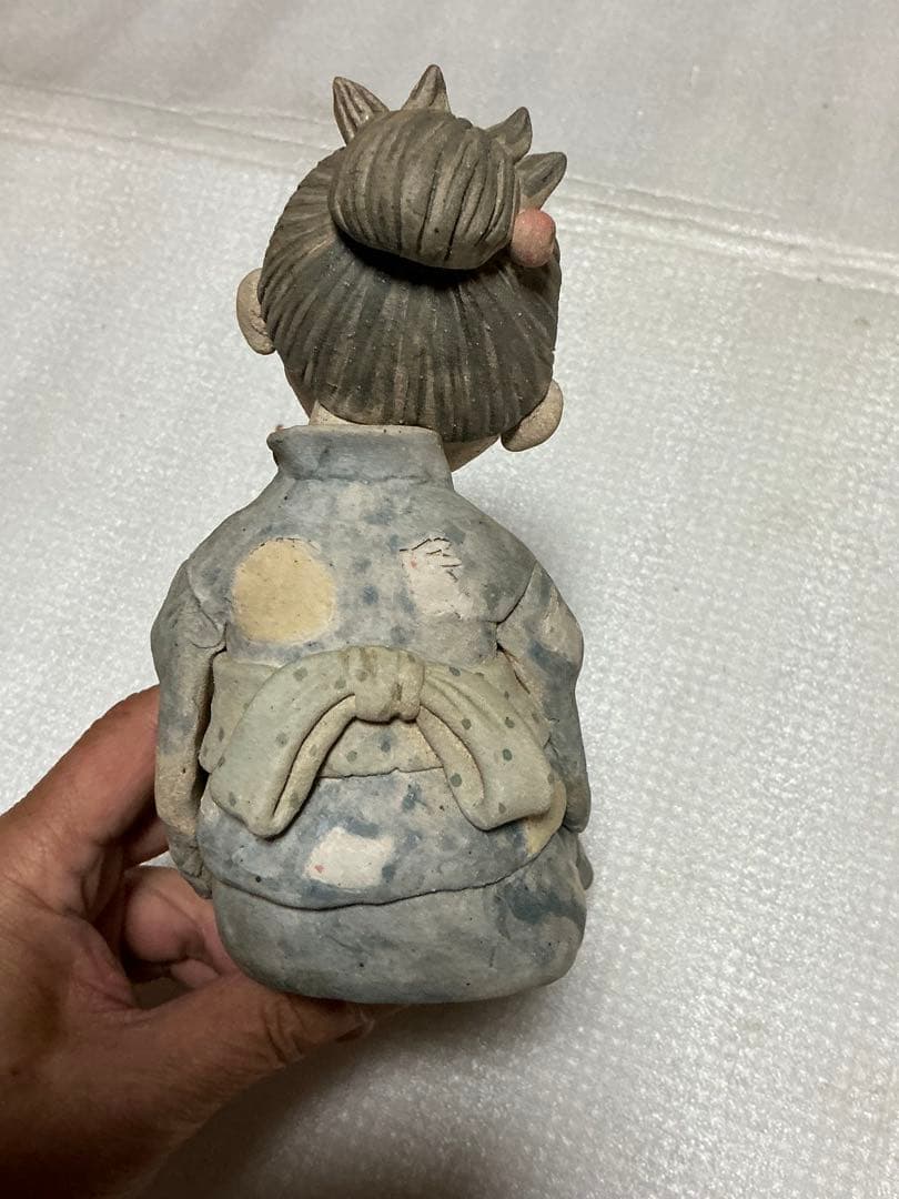 2002年／「つきうさぎ」陶器人形作家・そう。【新品未使用品】。