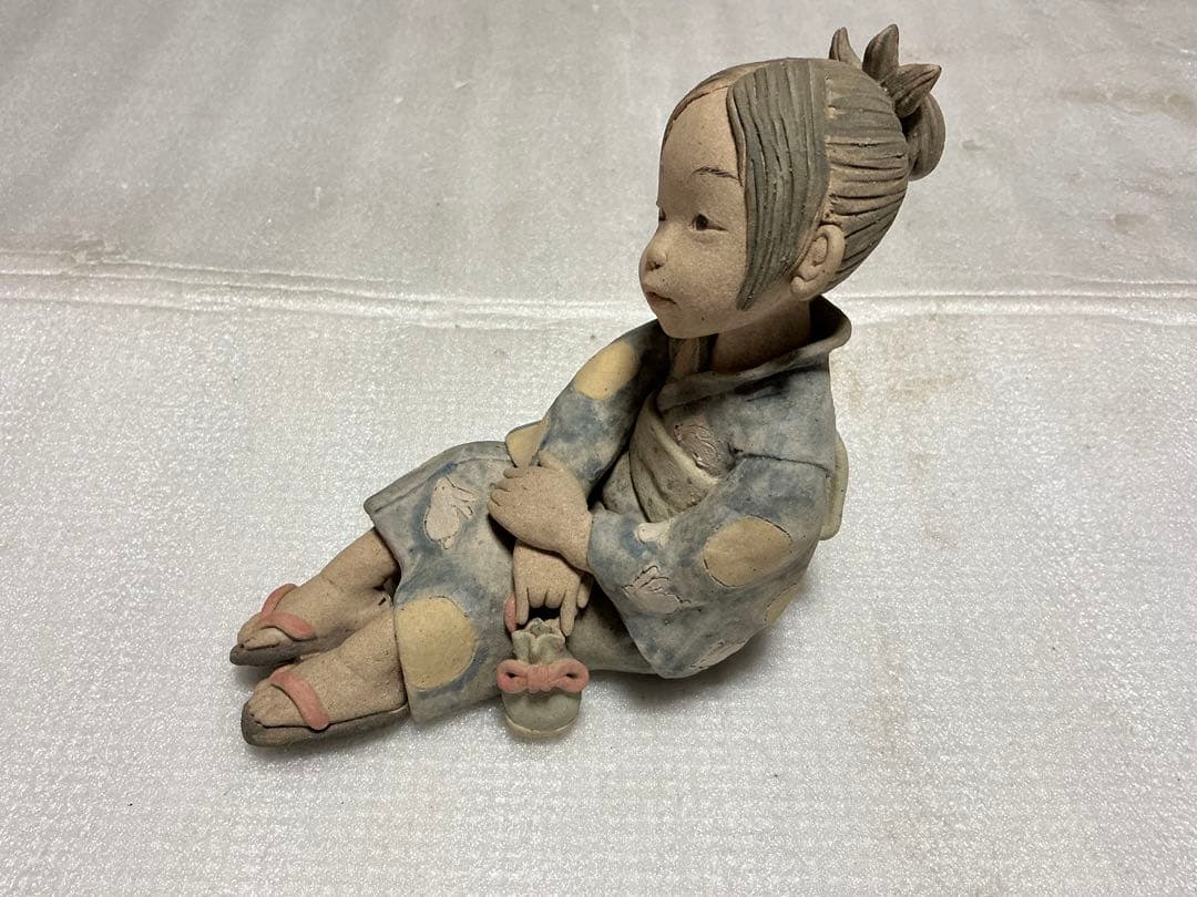 2002年／「つきうさぎ」陶器人形作家・そう。【新品未使用品】。