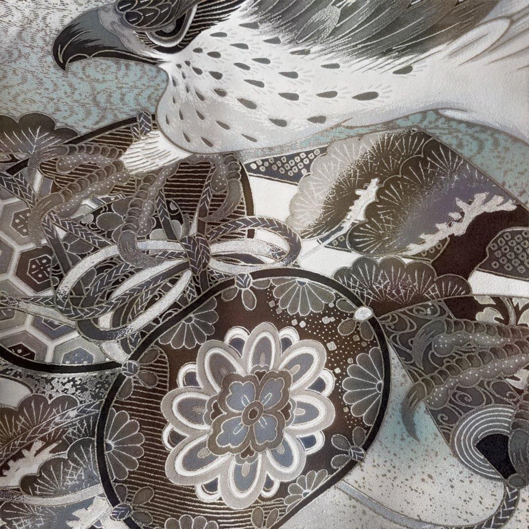 No.18 正絹　男の子お祝い着のしめ　長襦袢付き 七五三