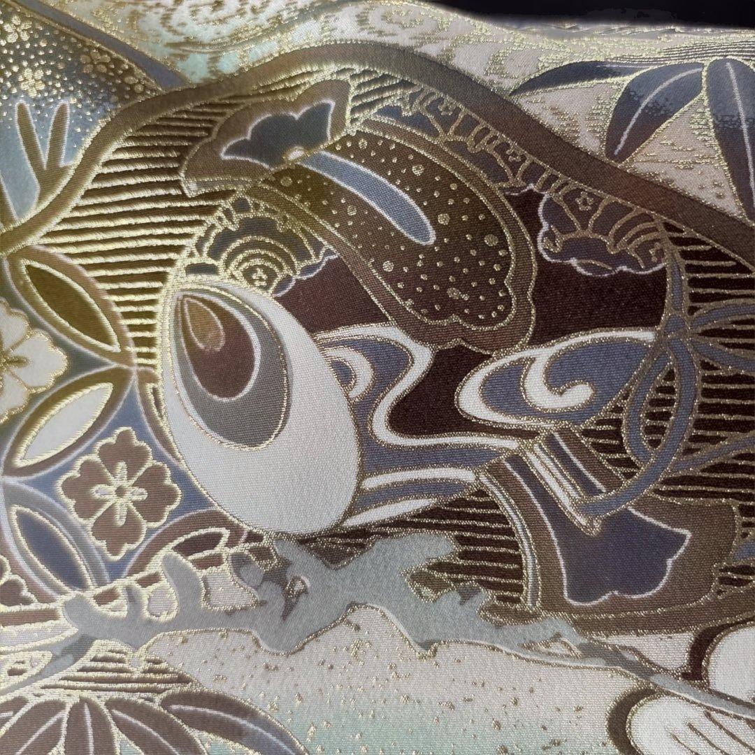 No.18 正絹　男の子お祝い着のしめ　長襦袢付き 七五三