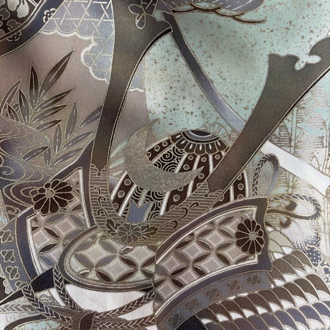 No.18 正絹　男の子お祝い着のしめ　長襦袢付き 七五三