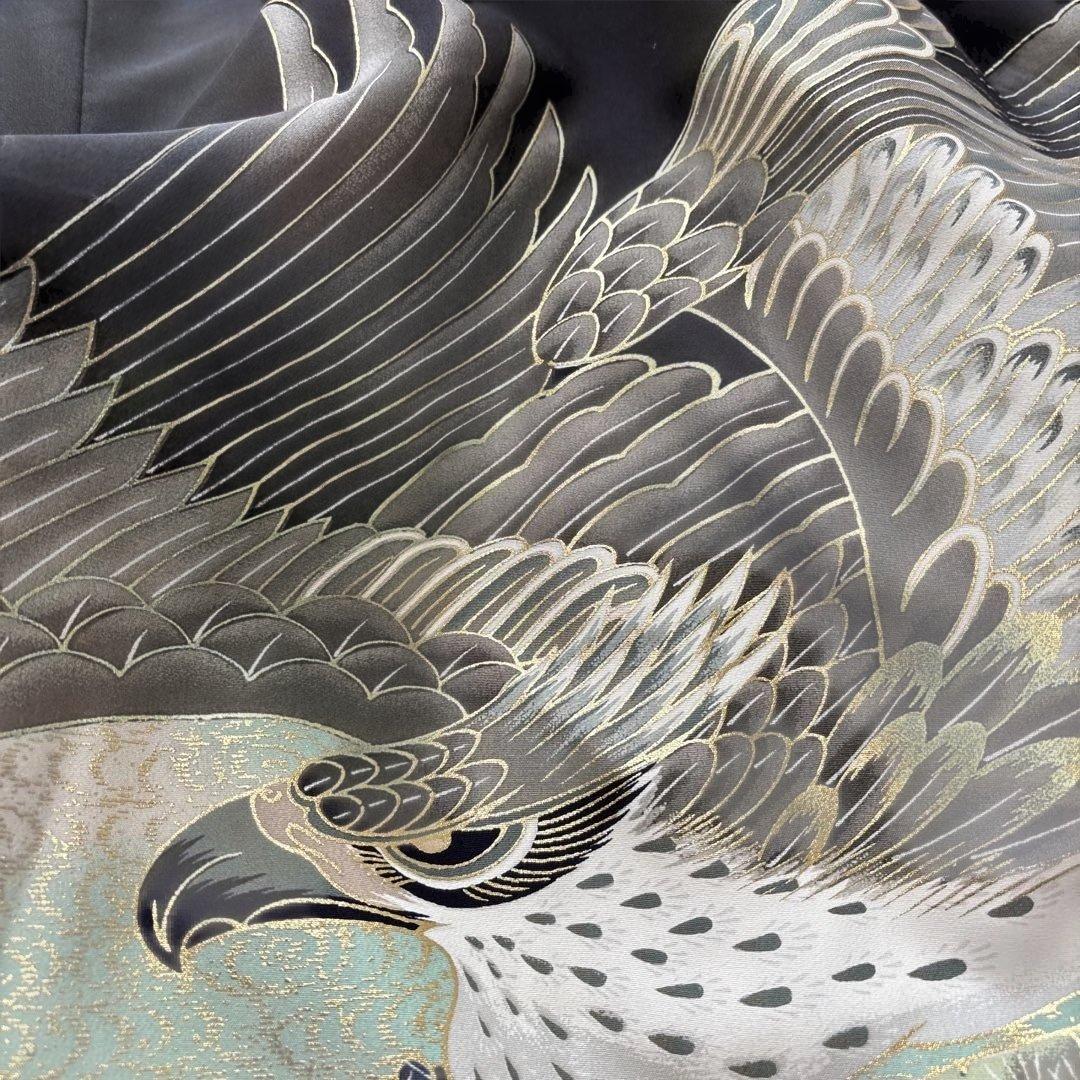 No.18 正絹　男の子お祝い着のしめ　長襦袢付き 七五三