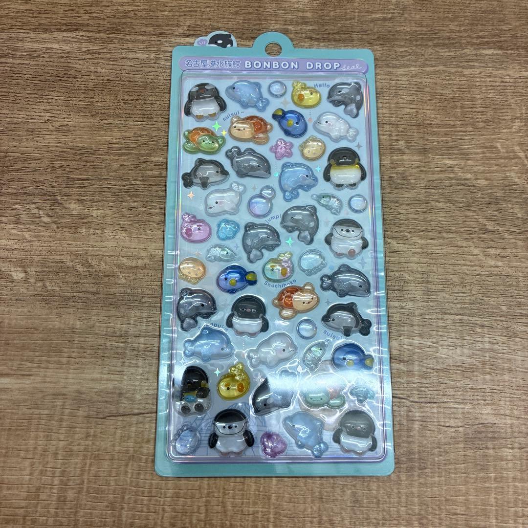 名古屋港水族館限定 ボンボンドロップシール シャチ イルカ 海の生き物