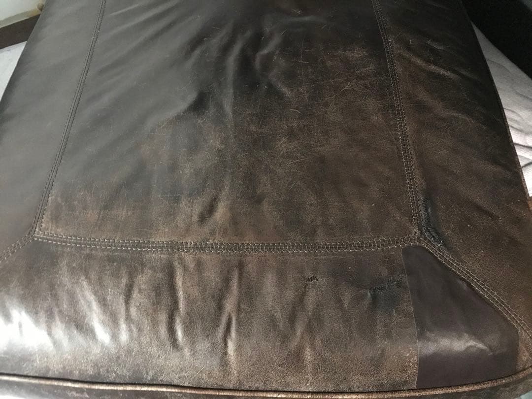 ソファー　本革　レザー　大型　5人掛け　ブラウン