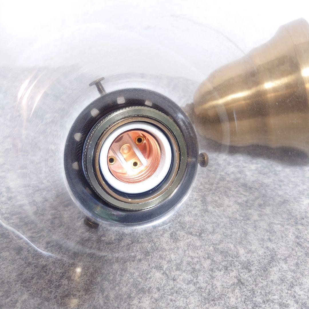 クリアガラス ゴールド ペンダントライト E26