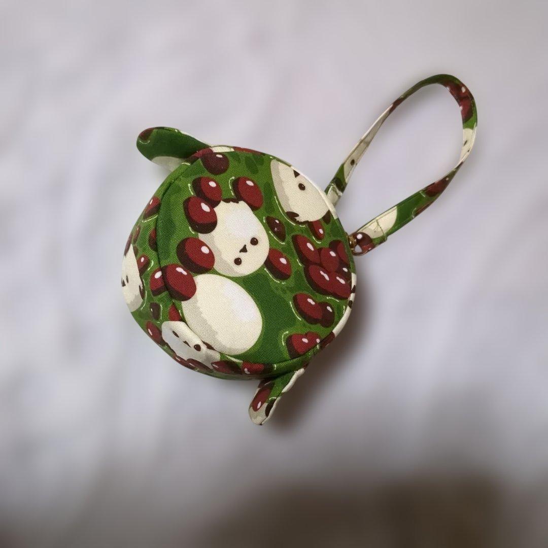 新柄…ユキエモンアニバーサリーパッチワーク ブルー系…コロンと猫ポーチ