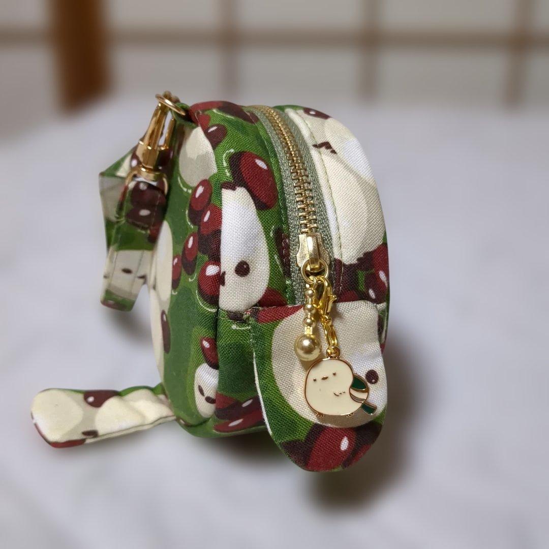 新柄…ユキエモンアニバーサリーパッチワーク ブルー系…コロンと猫ポーチ