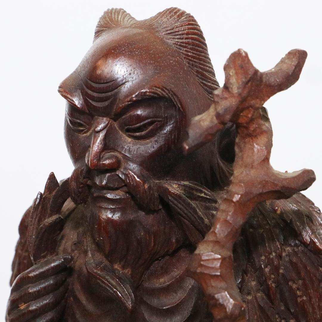 光流 長谷川喜十郎 刀 天然木 農心 仏師 28.8cm