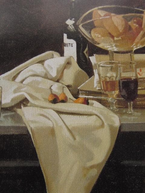 小磯良平、【パンとブドー酒】、希少な大判額装用画集より、美品、新品額装付