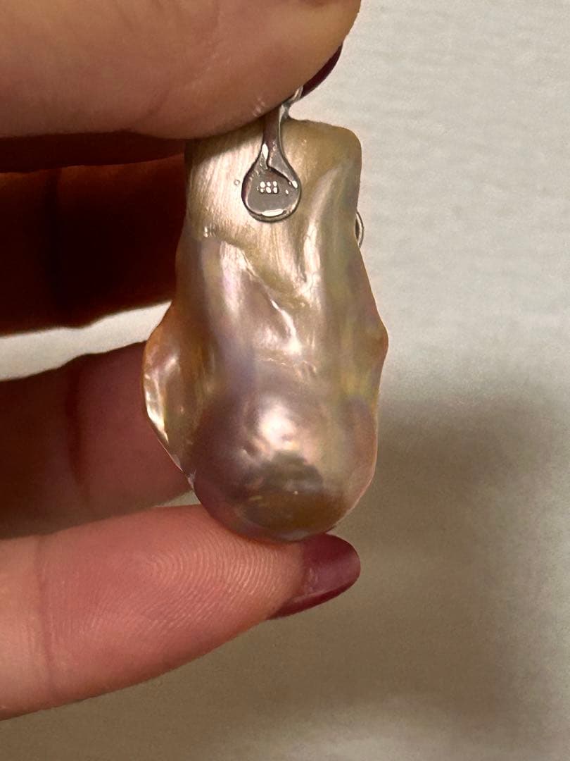 ハンドメイド 真珠 シェル ネックレス