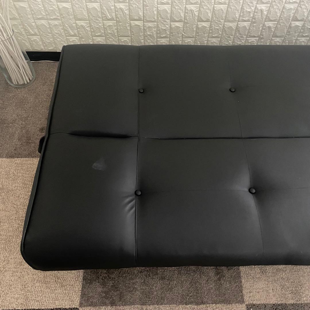 都内23区送料無料✨ソファベッド✨ 引き出し収納付き　レザー