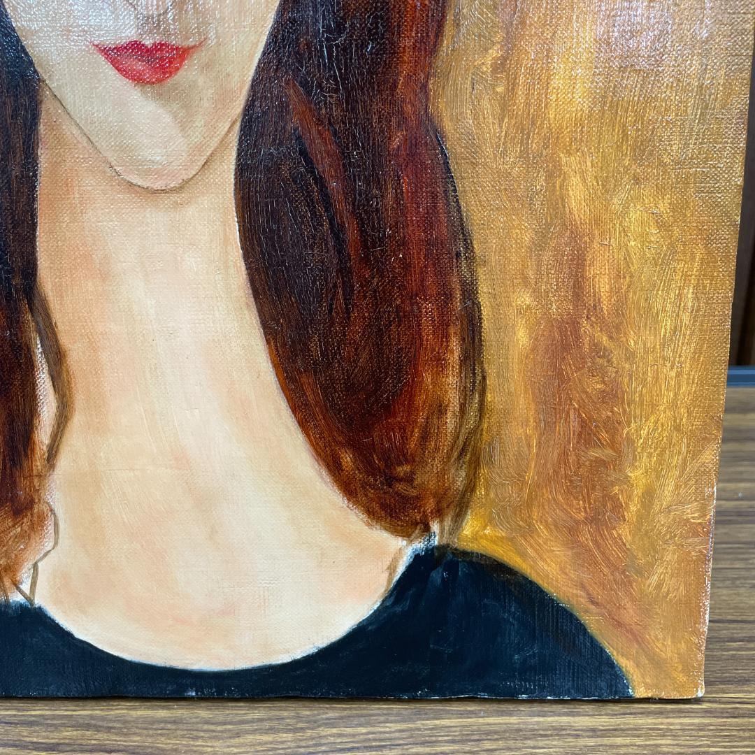 【油絵・模写・原寸大】モディリアーニ『ジャンヌ・エビュテルヌの肖像』P8額付き