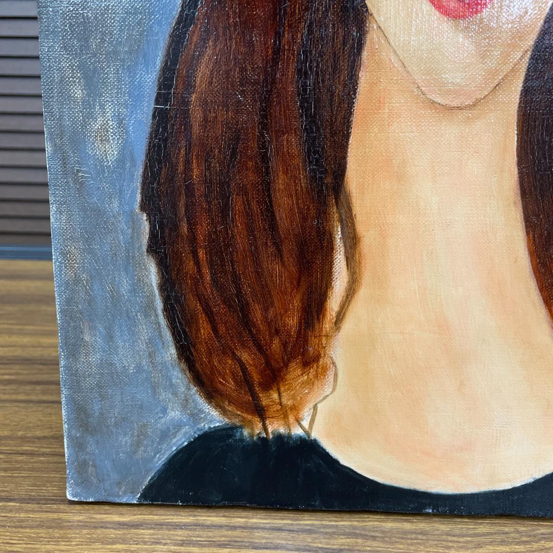 【油絵・模写・原寸大】モディリアーニ『ジャンヌ・エビュテルヌの肖像』P8額付き