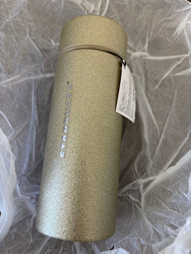 スターバックスステンレスボトルグリッターシャンパンゴールド355ml