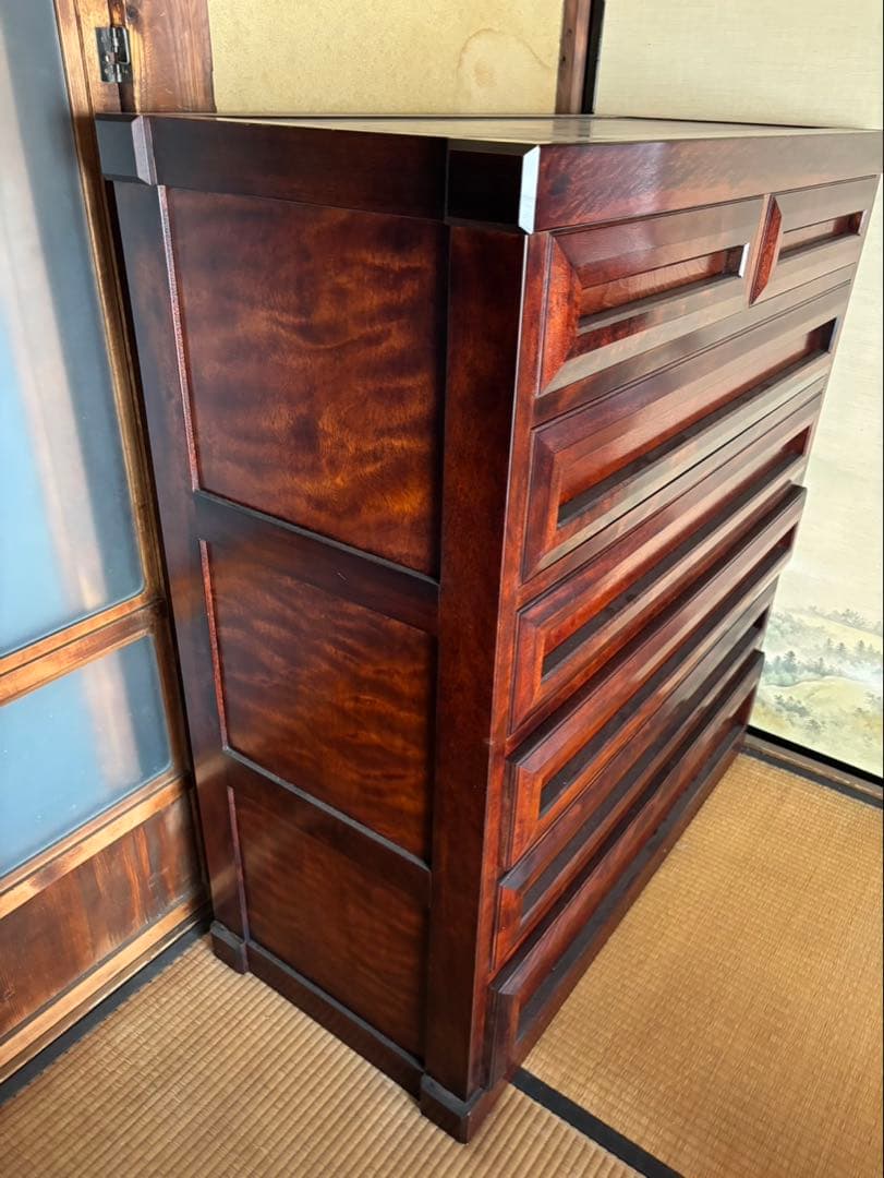 九州民芸家具 ビンテージダークウッド 6段チェスト