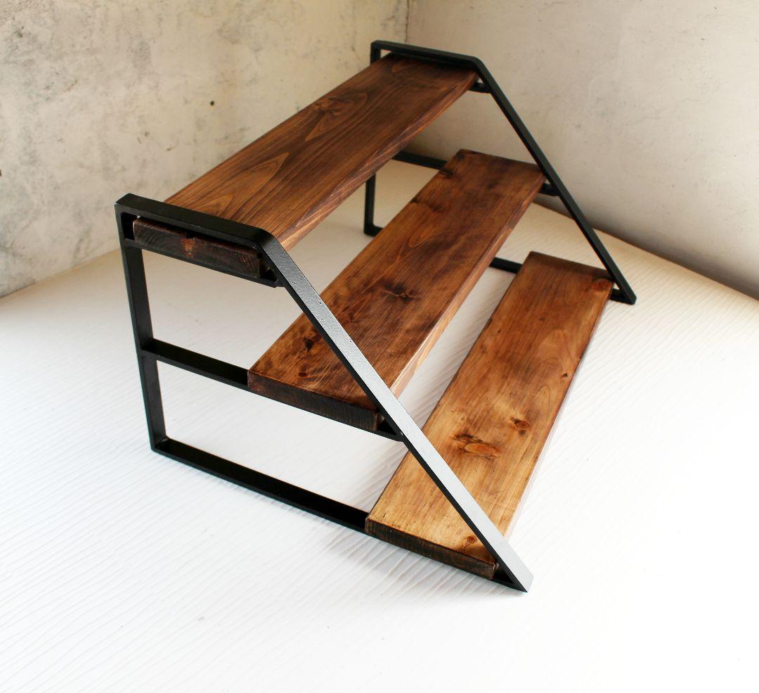 アイアン３段飾り棚・シェルフ