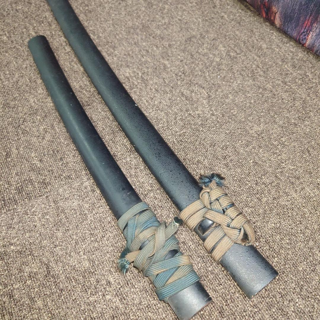 日本刀 鞘付き模造刀 大小2本セット 刀掛け鹿の角セット 観賞用