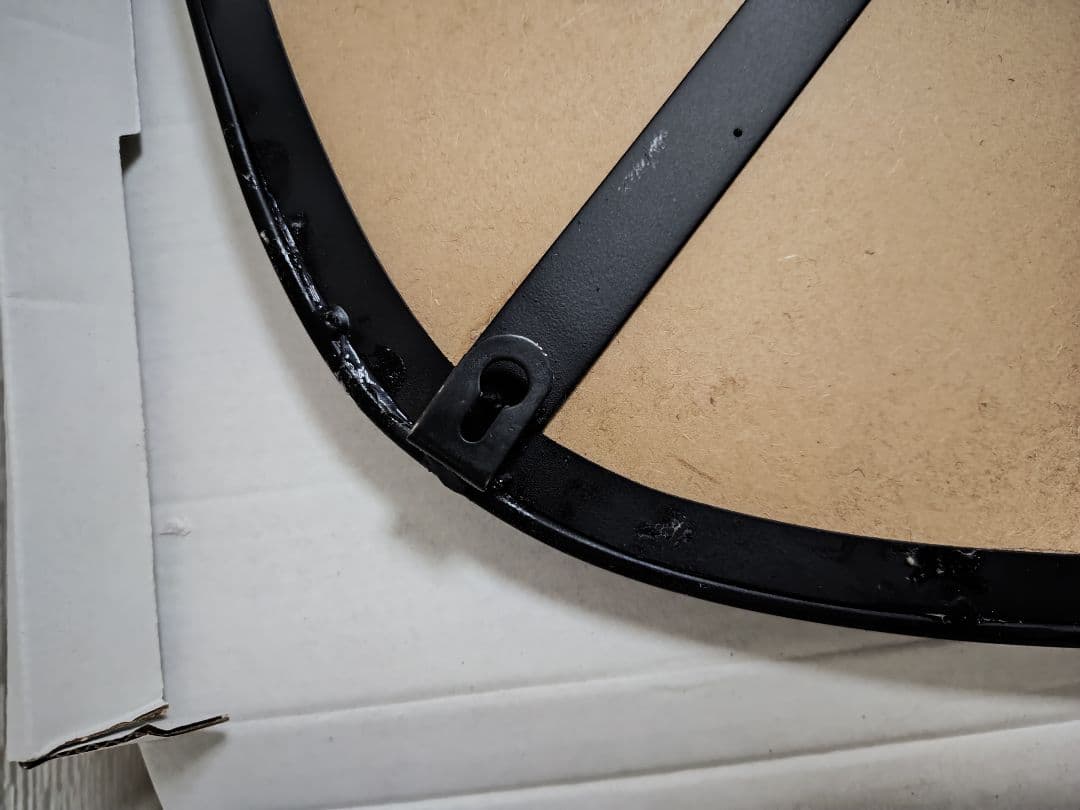 大きめ角丸ミラー 取り付け金具付き