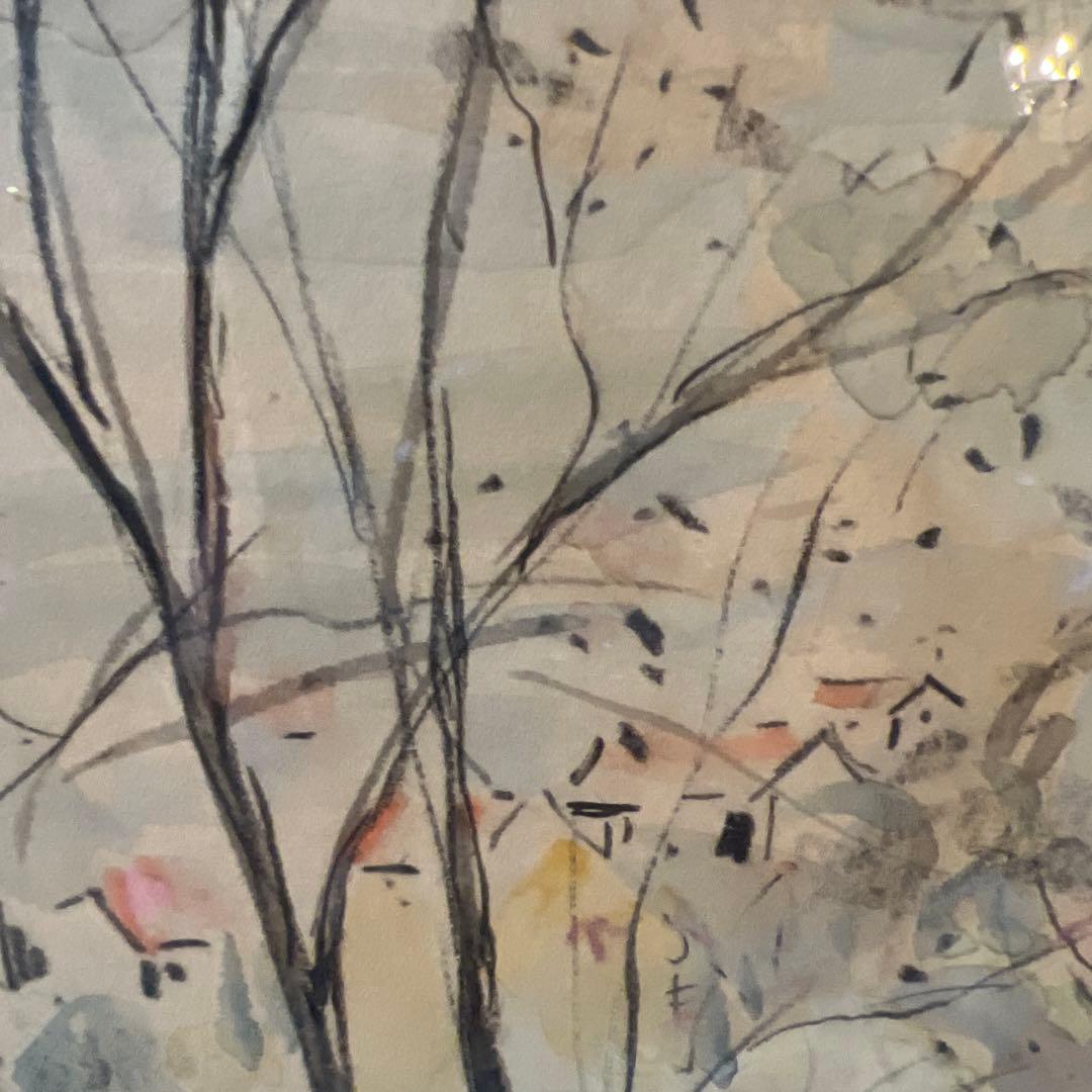 関口俊吾　水彩画 Seki guchi 金色フレーム