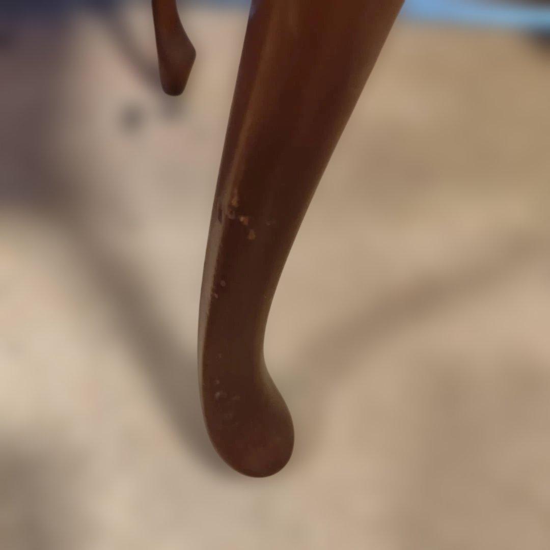 アンティーク調 猫脚コンソールデスク サイドチェスト かごめ編み ラタン