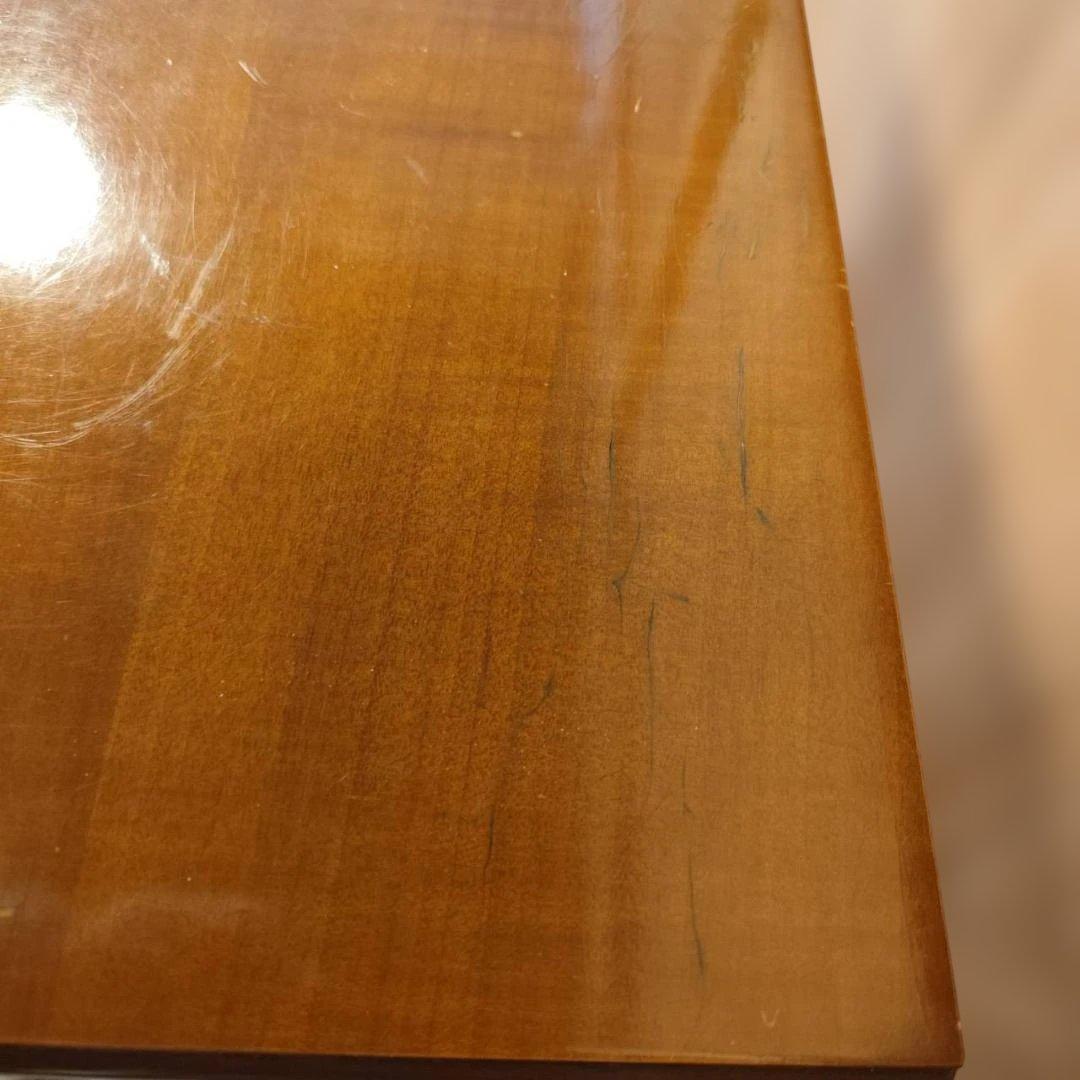 アンティーク調 猫脚コンソールデスク サイドチェスト かごめ編み ラタン