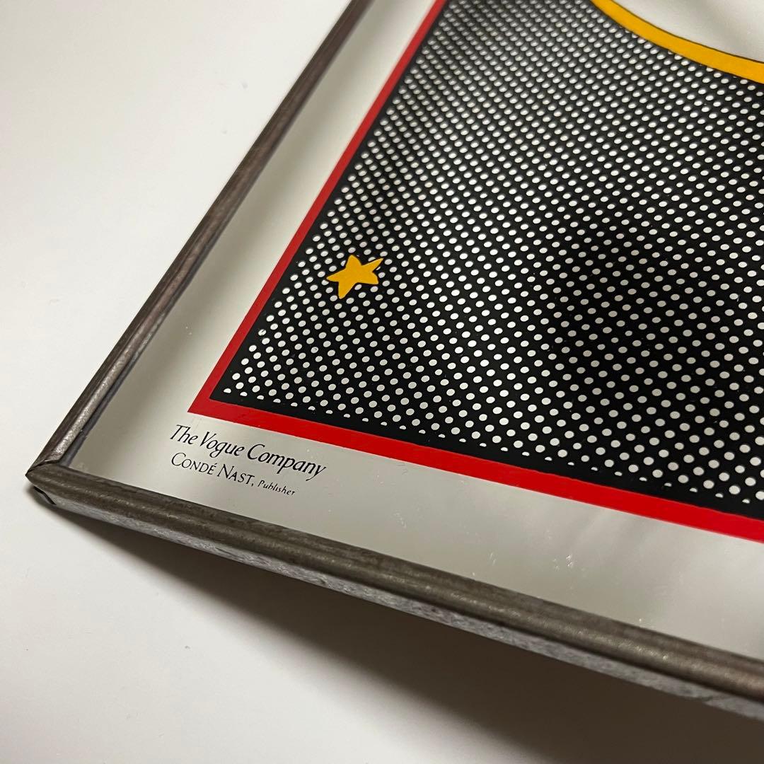 希少 ヴィンテージ VOGUE パブミラー 壁掛鏡 アンティーク ヴォーグ