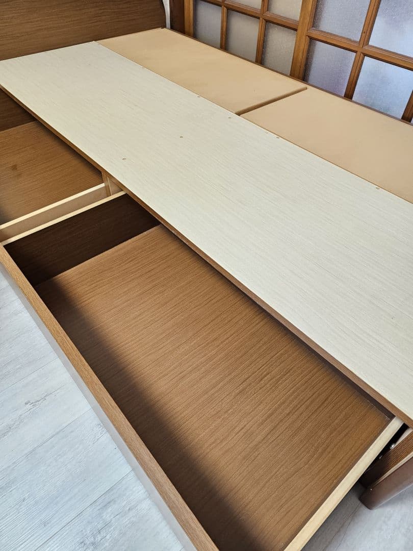 (関東エリア方に向け）シングルベッドフレーム 木製 ブラウン