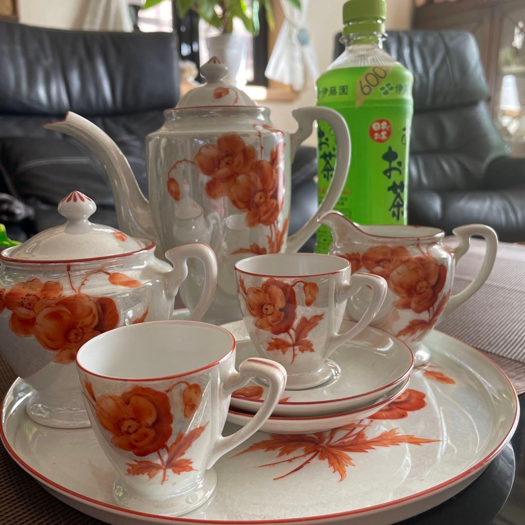 オールドノリタケ　ラスター彩美品デミタスカップティーセット