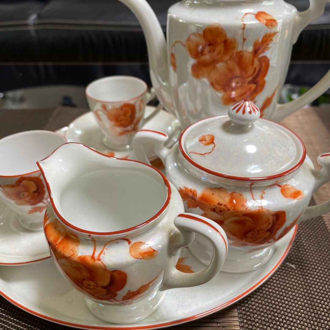 オールドノリタケ　ラスター彩美品デミタスカップティーセット