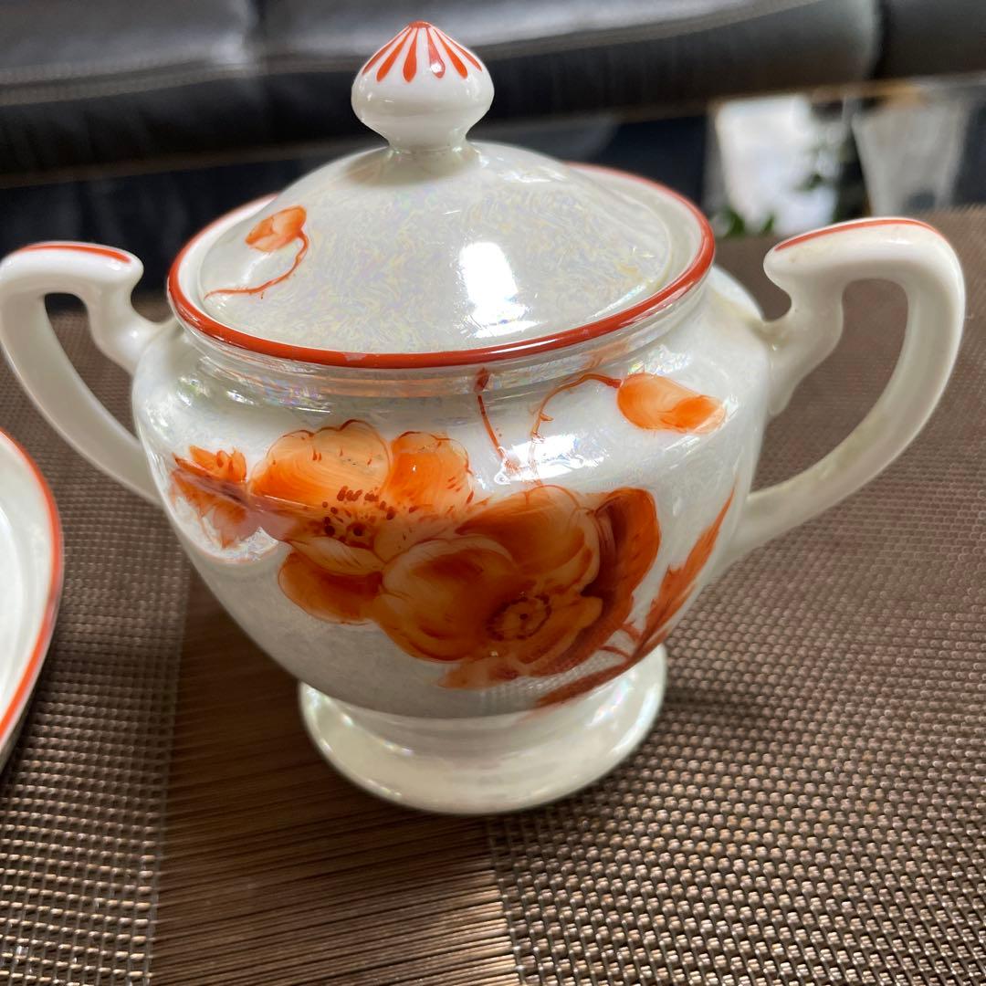 オールドノリタケ　ラスター彩美品デミタスカップティーセット