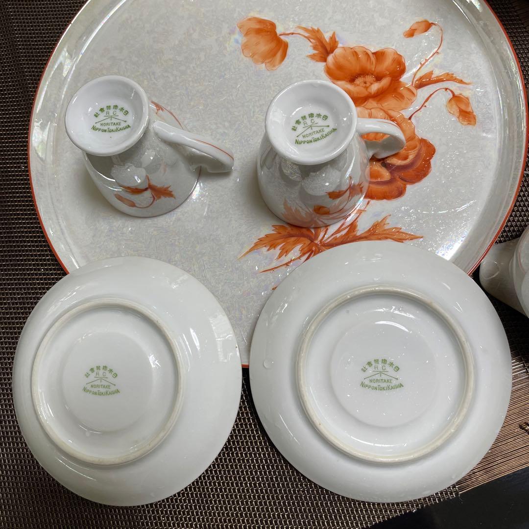 オールドノリタケ　ラスター彩美品デミタスカップティーセット