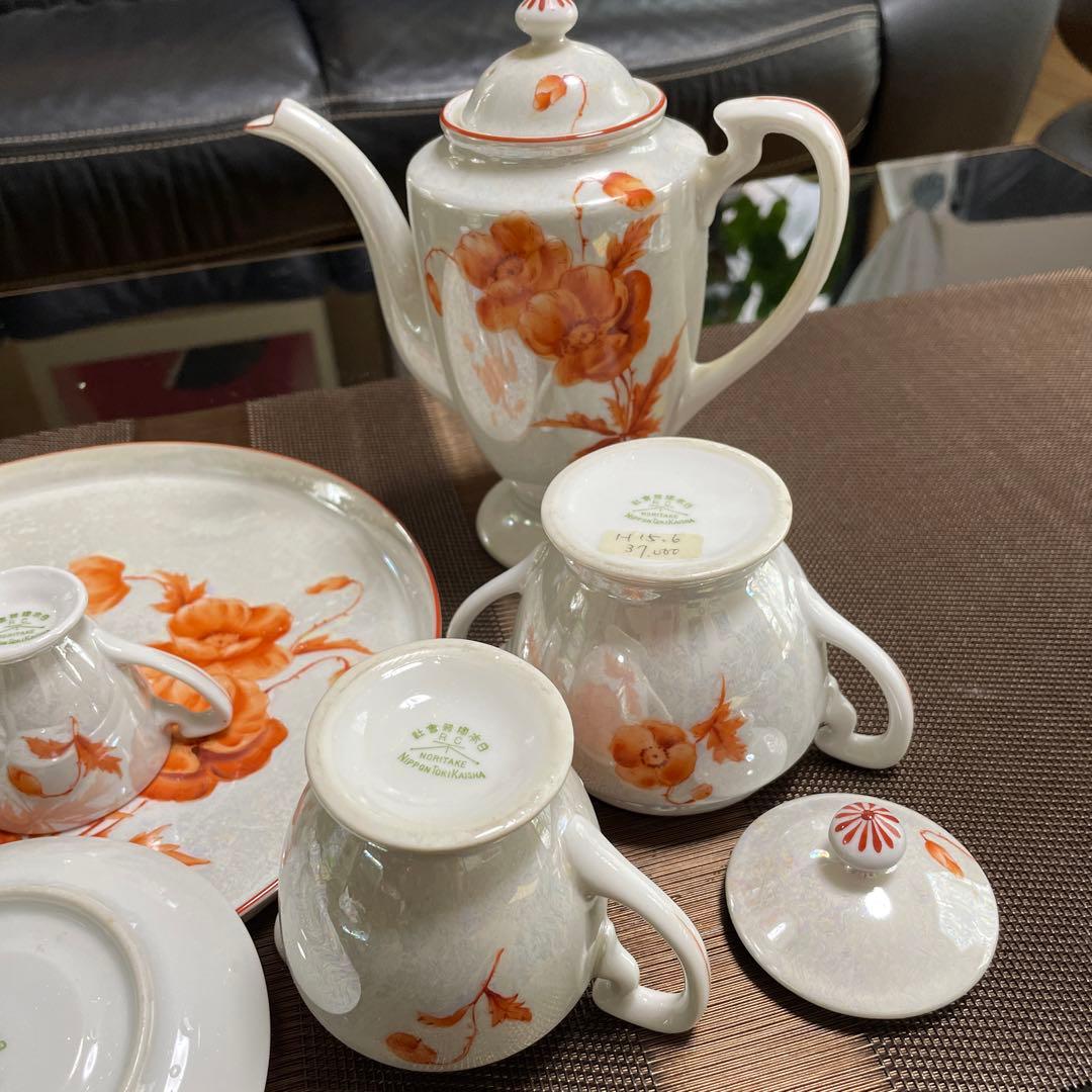 オールドノリタケ　ラスター彩美品デミタスカップティーセット