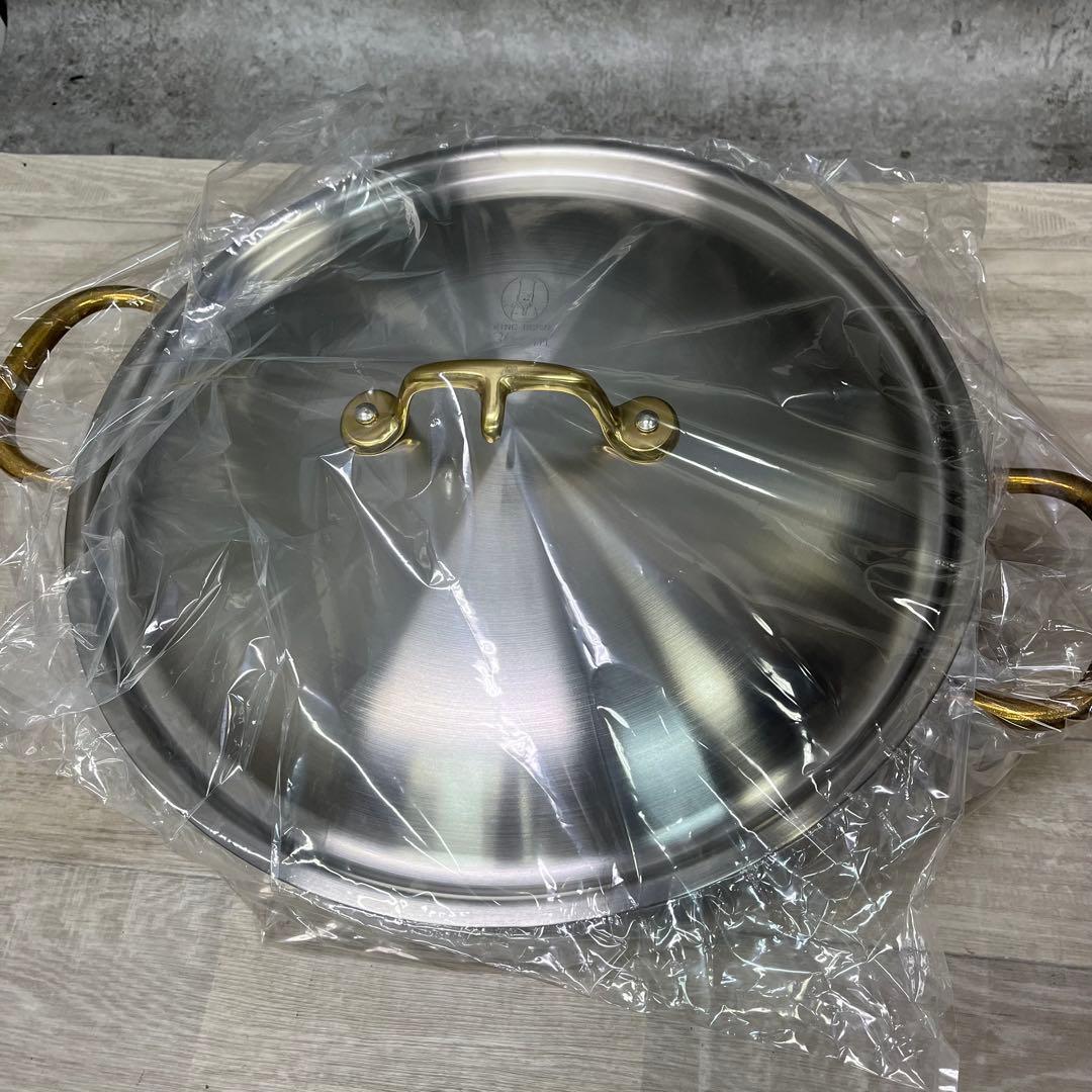 ★1 未使用 キングデンジ 外輪鍋 36cm 12L中尾アルミ製作所