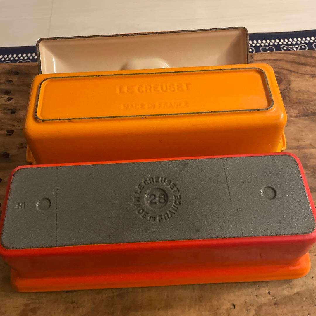 絶賛値下げ中/2本セットフランス製LE CREUSET 蓋付きテリーヌ型28