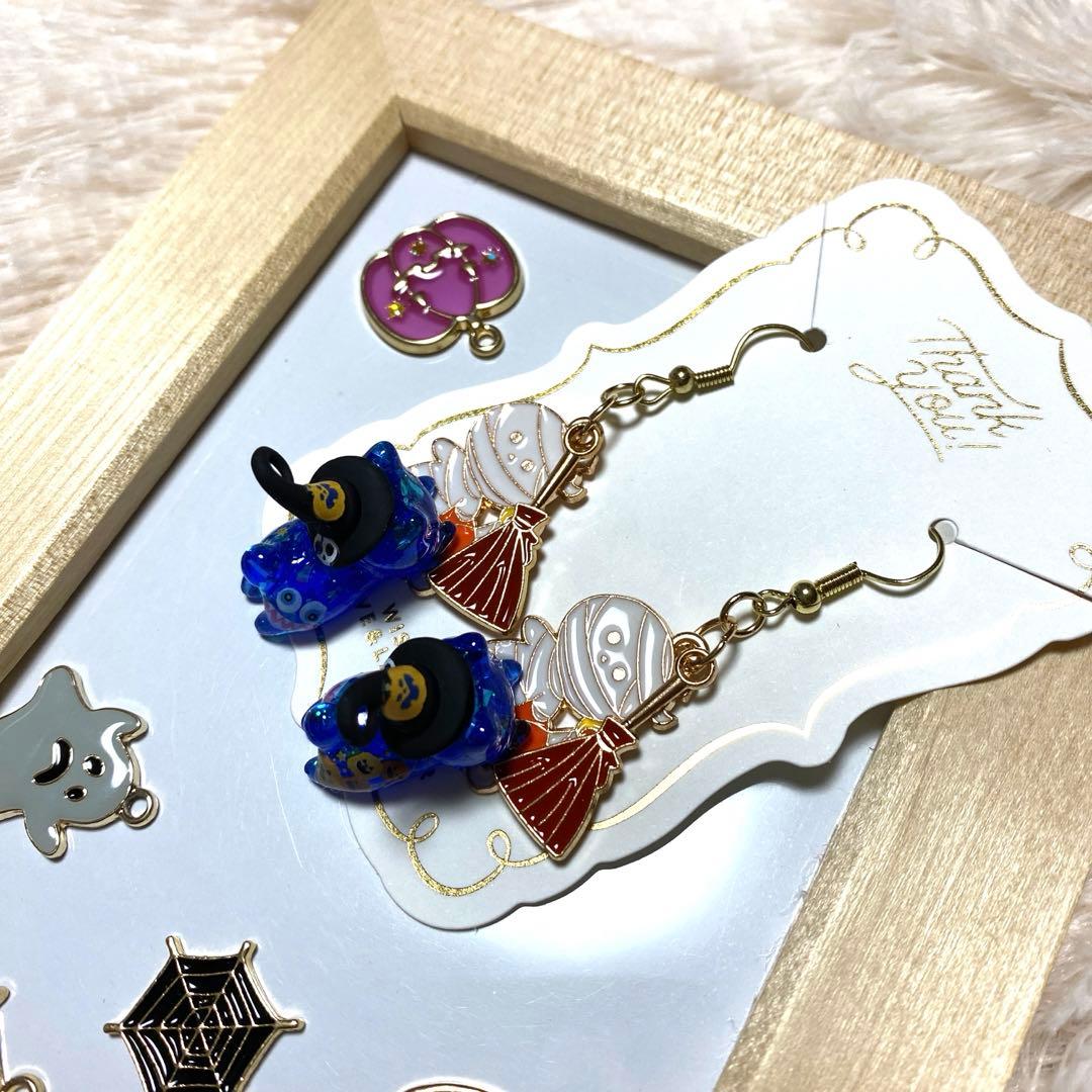 ★Halloween猫ちゃんピアス★A