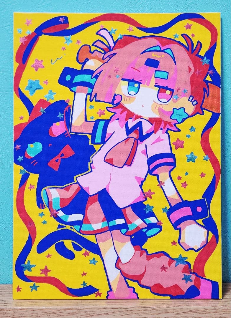 椛*様 手描きイラスト オリジナルキャンバスパネル