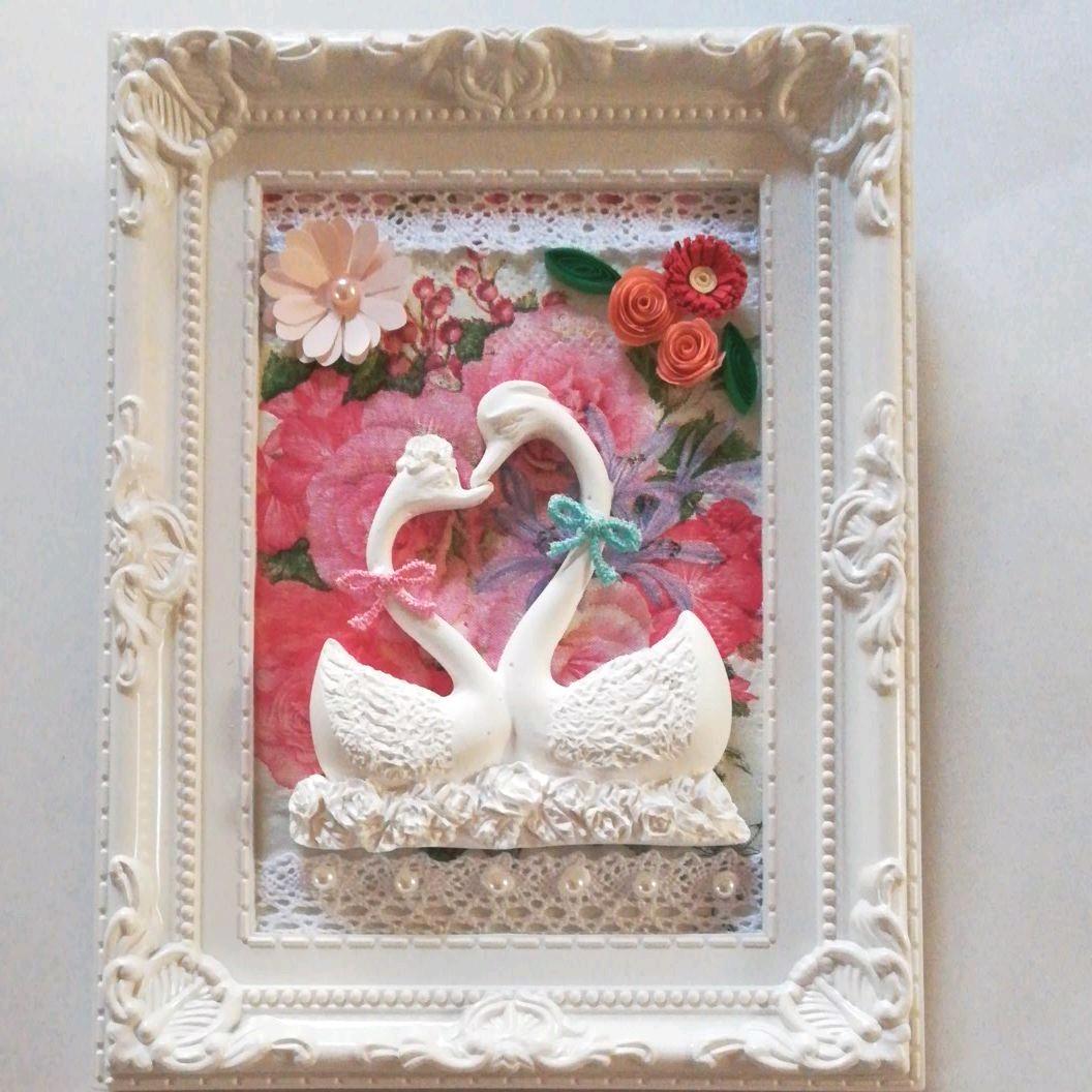 アロマストーンサシェ＆ペーパークイリング《ペアスワン》★ちょっと訳あり