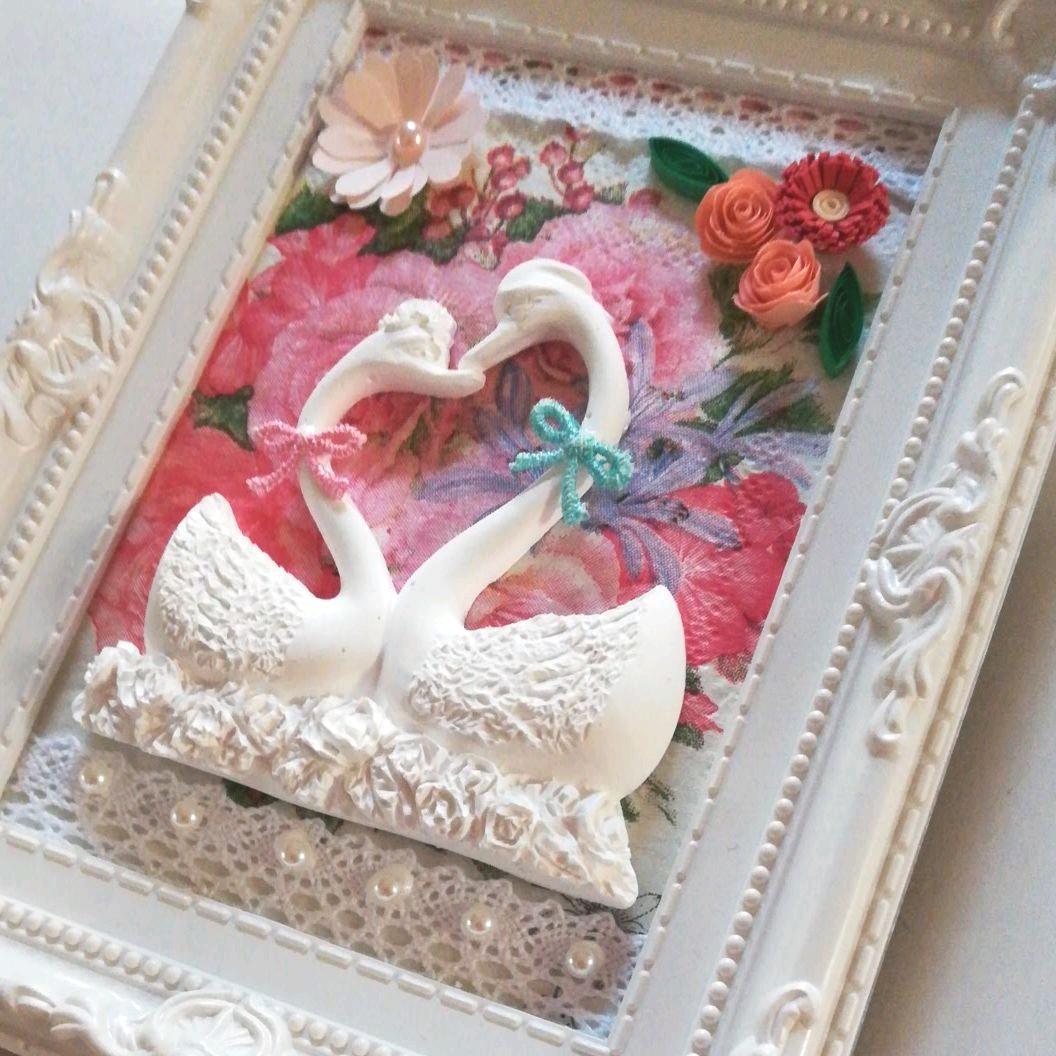 アロマストーンサシェ＆ペーパークイリング《ペアスワン》★ちょっと訳あり