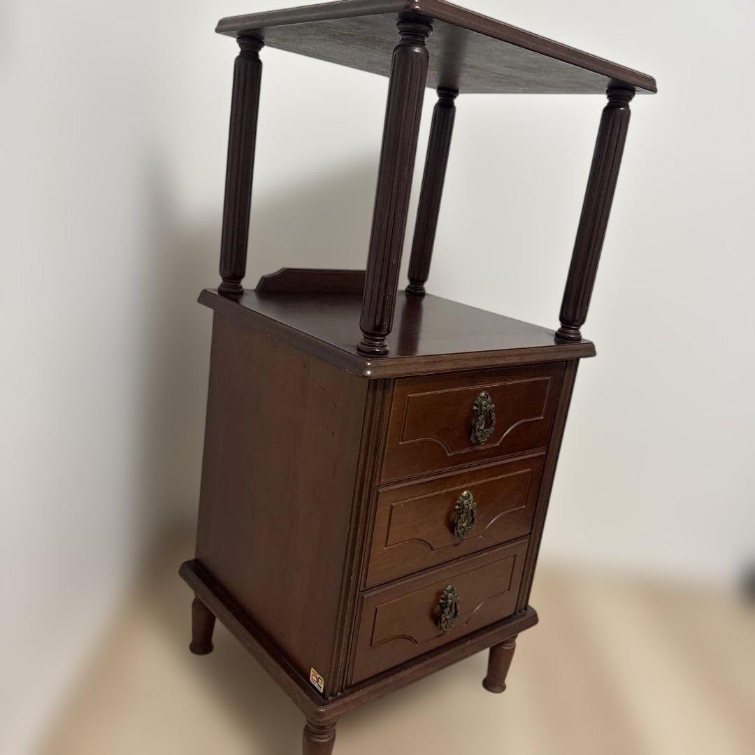 AYANO CRAFT 綾野製作所 木製 キャビネット 電話台 レトロ